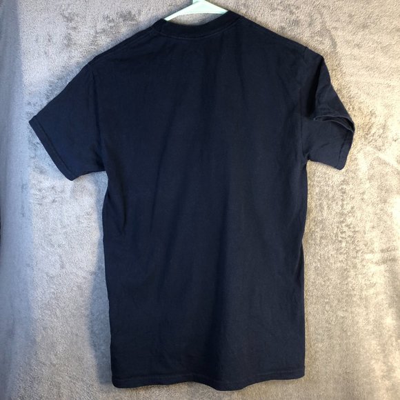 DOM Men's Small Shirt I'm Done Peopling Navy Graphic Mountain Sunset Retro Vibes - Picture 4 of 7